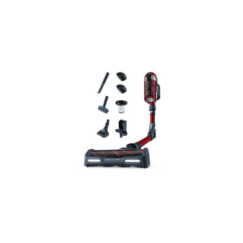 Rowenta X-Force RH9829 Aspiradora escoba 2 en 1 Batería Secar Sin bolsa 0,9 L Rojo, Gris
