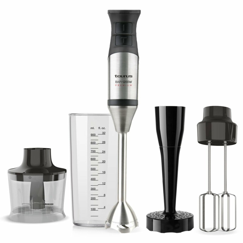 Taurus Bapi 1200 Premium Fullset Batidora de inmersión 1200 W Negro, Acero inoxidable