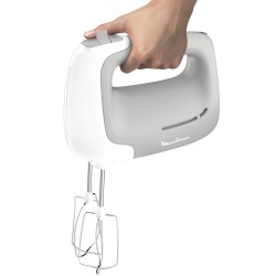 Moulinex PowerMix HM450B Batidora de mano 450 W Gris, Blanco