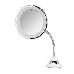 Orbegozo ESP 1020 espejo para maquillaje Ventosa Alrededor Plata, Blanco