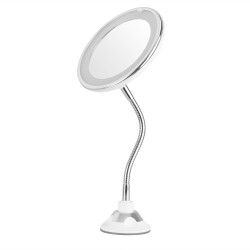 Orbegozo ESP 1020 espejo para maquillaje Ventosa Alrededor Plata, Blanco