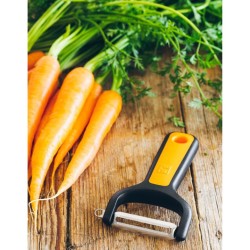 BRA A195013 pelador Frutas y verduras Pelavegetales Negro, Naranja, Plata