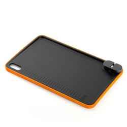 BRA A198011 tabla de cocina para cortar Rectangular Nylon, Silicona Negro, Naranja