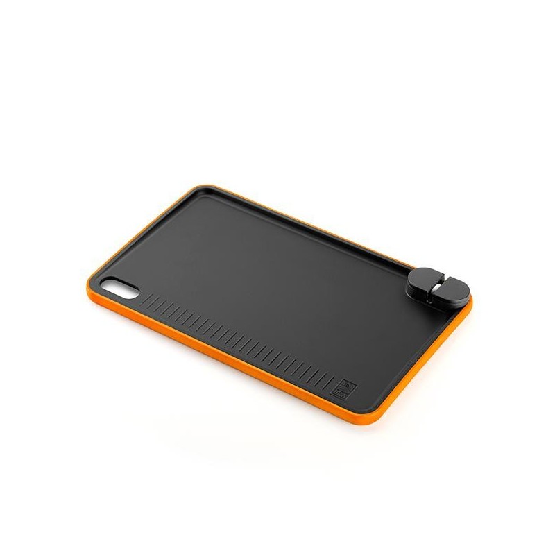 BRA A198011 tabla de cocina para cortar Rectangular Nylon, Silicona Negro, Naranja