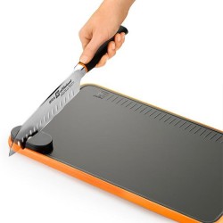 BRA A198011 tabla de cocina para cortar Rectangular Nylon, Silicona Negro, Naranja