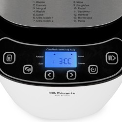 Orbegozo MHP 3500 panificadora 550 W Negro, Blanco