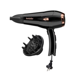 BaByliss Cordkeeper 2000 secador 2000 W Negro, Oro rosa