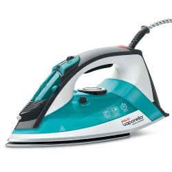 Polti Vaporella Quick & Comfort QC120 Plancha a vapor Suela de acero inoxidable 2200 W Negro, Turquesa, Blanco