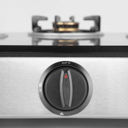 Orbegozo FO 3520 hobs Negro, Acero inoxidable Encimera Encimera de gas 3 zona(s)