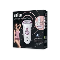 Braun Silk-épil 9 SensoSmart 9 700 40 pinzas Violeta, Blanco