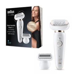 Braun Silk-épil 9 81688635 depiladora 40 pinzas Blanco, Oro
