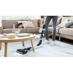 Bosch BBS711W aspiradora de pie y escoba eléctrica Aspiradora escoba 2 en 1 Batería Secar Filtro higiénico Sin bolsa 0,3 L