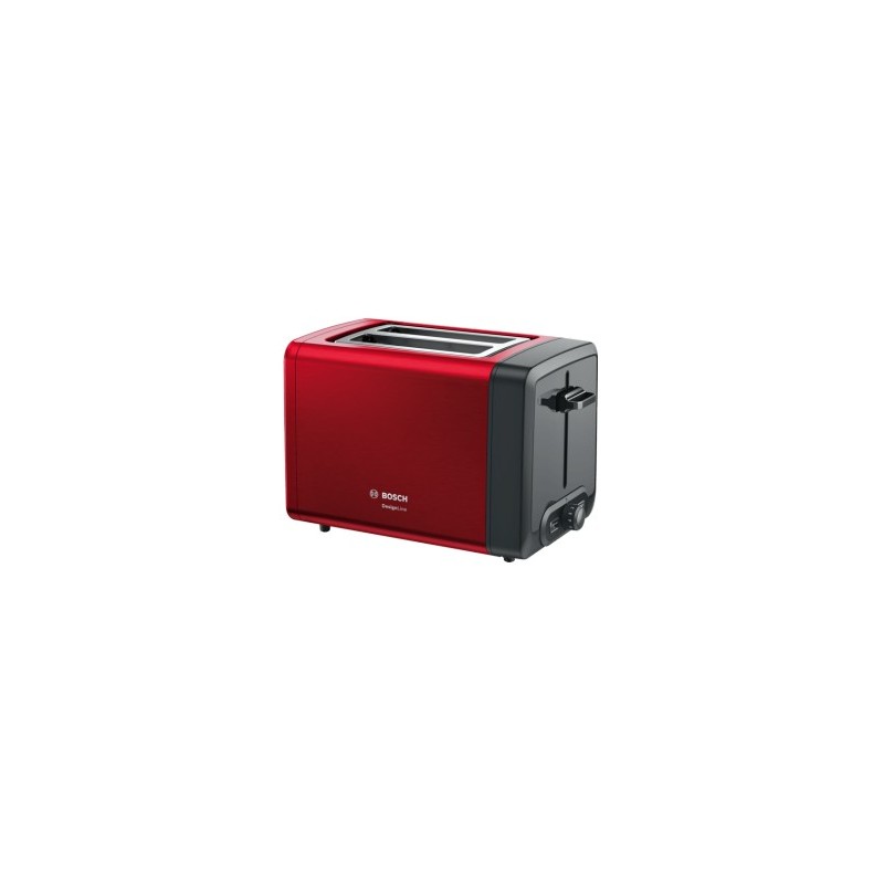 Bosch TAT4P424 2 rebanada(s) 970 W Negro, Rojo