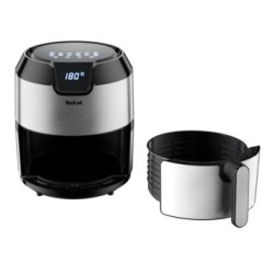 Tefal Easy Fry EY401D Sencillo 4,2 L Independiente 1500 W Freidora de aire caliente Negro, Acero inoxidable