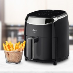 Ufesa Apex Sencillo 3,5 L Independiente 1200 W Freidora de aire caliente Negro, Acero inoxidable