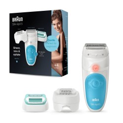 Braun Silk-épil 5 81706331 depiladora 28 pinzas Blanco, Turquesa