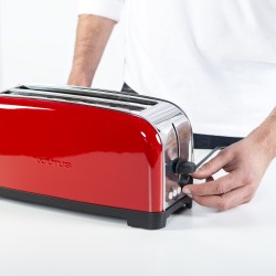 Taurus Vintage Red 6 2 rebanada(s) 1400 W Rojo, Acero inoxidable