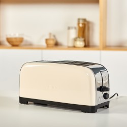 Taurus Vintage Cream 6 2 rebanada(s) 1400 W Negro, Crema de color, Acero inoxidable