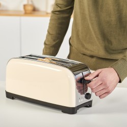 Taurus Vintage Cream 6 2 rebanada(s) 1400 W Negro, Crema de color, Acero inoxidable