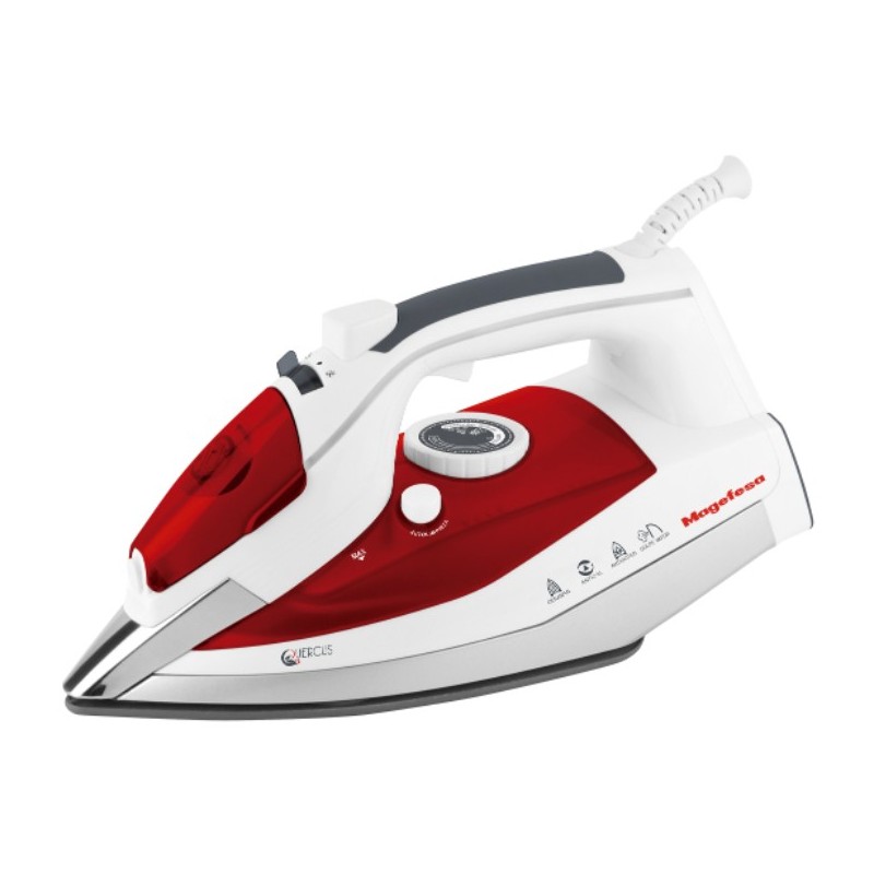 Magefesa MGF  6225 plancha Plancha a vapor Suela de cerámica 2500 W Rojo, Blanco