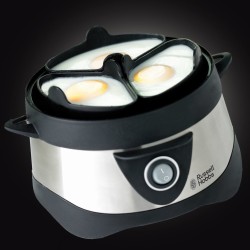 Russell Hobbs Stylo 7 huevos 365 W Negro, Acero inoxidable