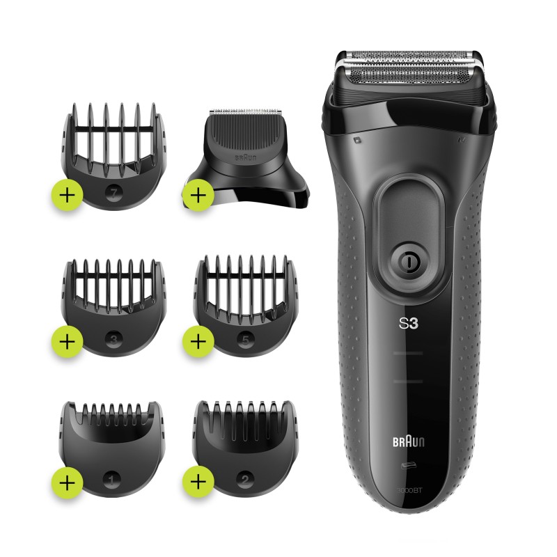Braun Series 3 3000BT Máquina de afeitar de láminas Recortadora Gris