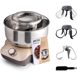 Imetec Cake Lover Batidora de varillas 1500 W Beige, Marrón, Acero inoxidable