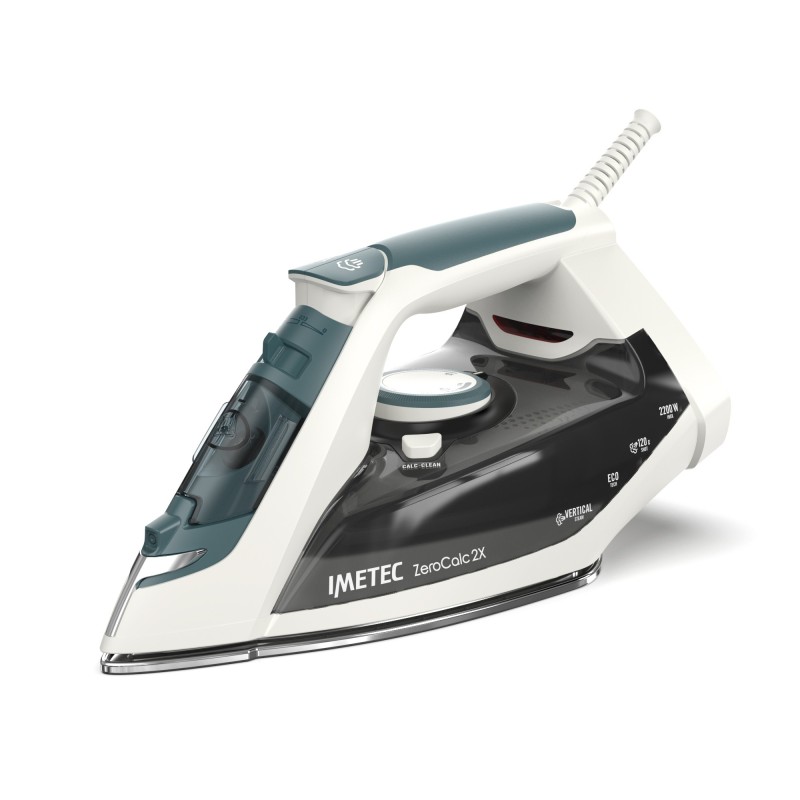 Imetec ZeroCalc Z1 2500 Plancha vapor-seco Suela de acero inoxidable 2200 W Verde azulado, Blanco