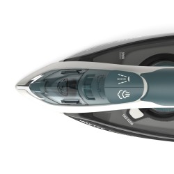 Imetec ZeroCalc Z1 2500 Plancha vapor-seco Suela de acero inoxidable 2200 W Verde azulado, Blanco