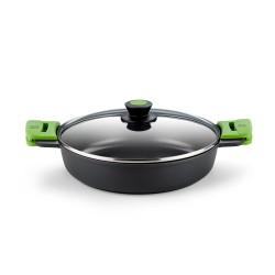 BRA Prior A400540 cacerola 9 L Alrededor Negro, Verde