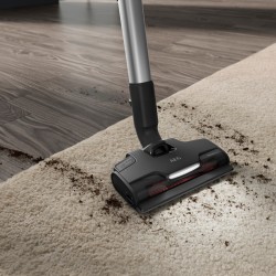 AEG ULTIMATE 8000 Aspiradora escoba Batería Secar HEPA Sin bolsa 0,4 L Gris, Acero inoxidable 2,5 Ah