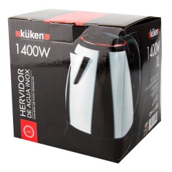 Küken 34049 tetera eléctrica 1 L 1400 W Negro, Acero inoxidable