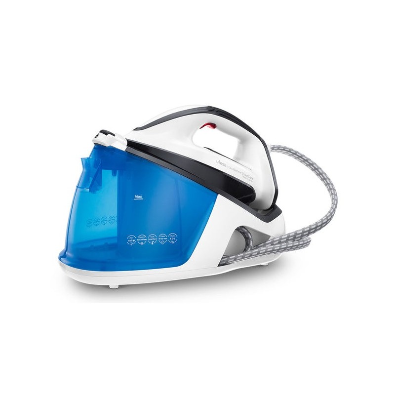 Ufesa 80205667 estación plancha al vapor 2400 W 1,3 L Suela de cerámica Azul, Blanco