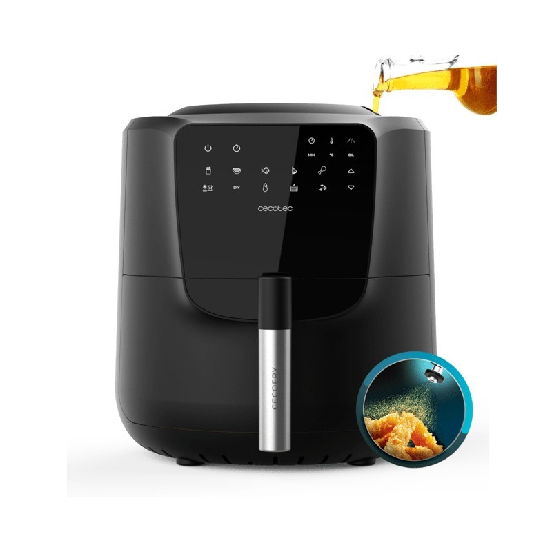 Cecotec 03300 freidora Sencillo 5,5 L Independiente 1550 W Freidora baja en grasa Negro