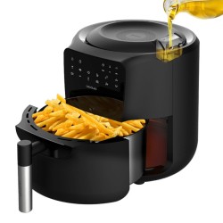 Cecotec 03300 freidora Sencillo 5,5 L Independiente 1550 W Freidora baja en grasa Negro