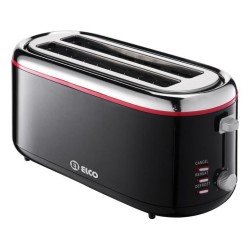 Elco PT-1080-2 tostadora 2 rebanada(s) 1300 W Negro, Rojo, Acero inoxidable
