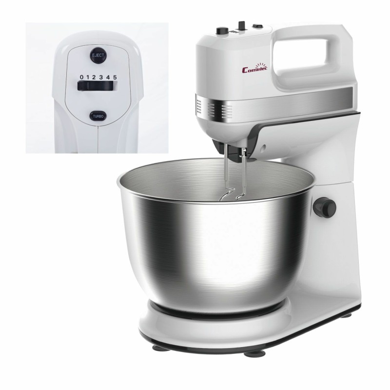 Comelec BA1171 Batidora de varillas 350 W Acero inoxidable, Blanco