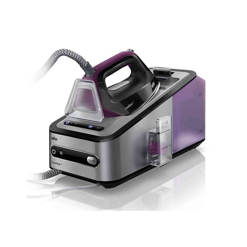 Braun CareStyle 7 IS 7144 BK Plancha vapor-seco Suela de Eloxal 2400 W Negro, Púrpura, Plata