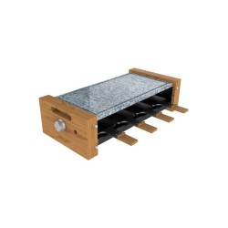 Cecotec Cheese&Grill 8400 Wood AllStone parrilla de interior 8 personas(s) 1200 W Negro, Gris, Madera