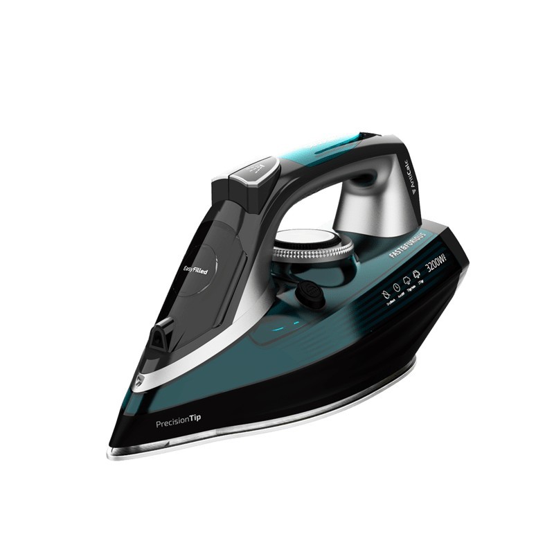 Cecotec Fast&Furious 5060 Ultra Plancha a vapor Suela de cerámica 3200 W Negro, Plata, Turquesa