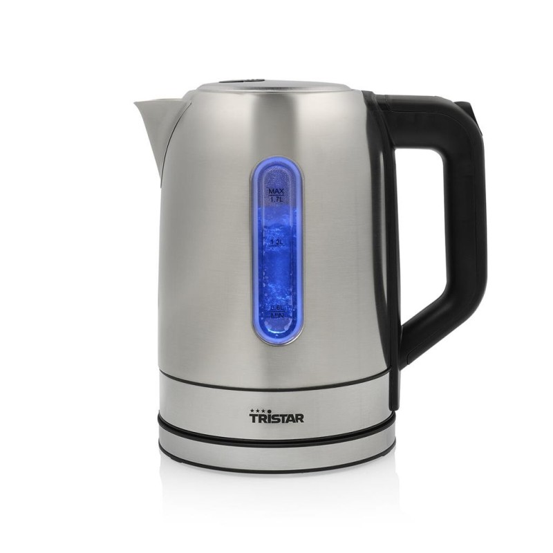 Tristar WK-1344 tetera eléctrica 1,7 L 2200 W Negro, Plata