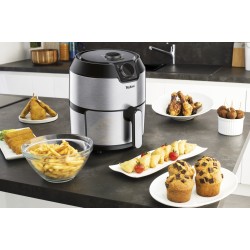 Tefal Easy Fry EY201D freidora Sencillo 4,2 L Independiente 1500 W Freidora de aire caliente Negro, Acero inoxidable