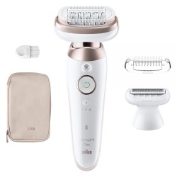 Braun Silk-épil 9 Flex 9-030 3D 40 pinzas Rosa, Blanco