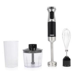 Princess 221222 0,7 L Batidora de inmersión 1000 W Negro, Acero inoxidable, Transparente