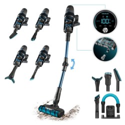 Cecotec Conga Rockstar 11500 Odyssey ErgoFlex Aspiradora escoba 2 en 1 Batería Secar HEPA Sin bolsa 850 W Negro 3,8 Ah