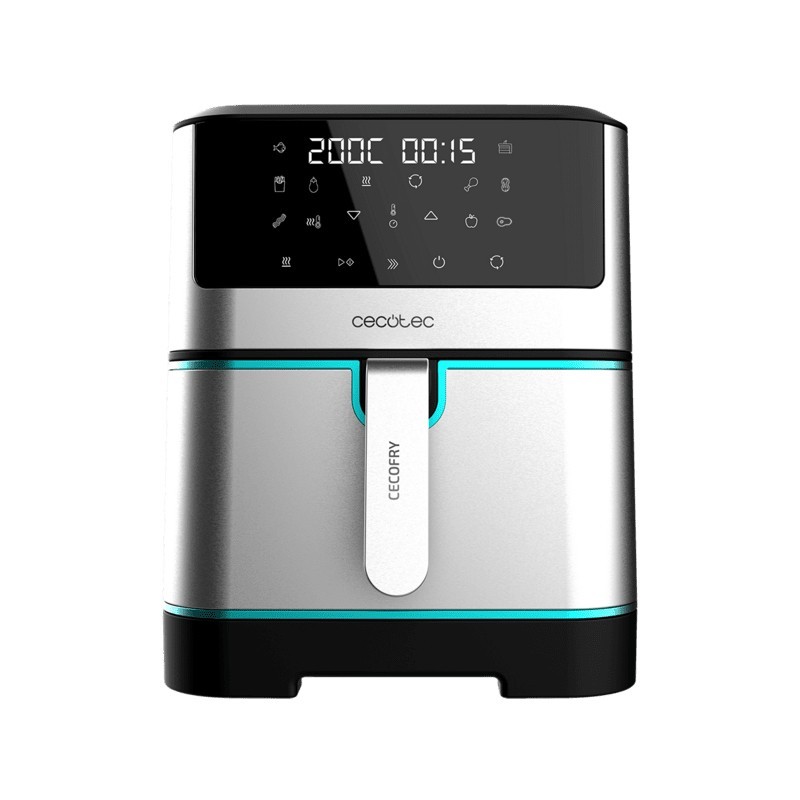 Cecotec Cecofry Supreme 8000 Sencillo 8 L Independiente 1800 W Freidora baja en grasa Negro, Acero inoxidable