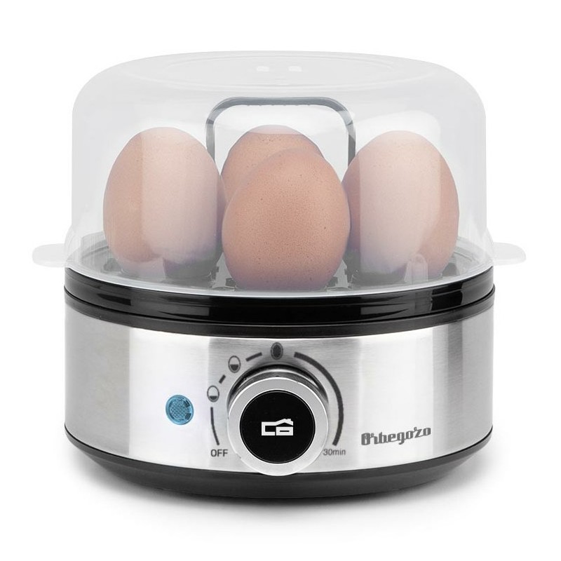 Orbegozo CU 5200 cuecehuevos 7 huevos 400 W Negro, Acero inoxidable