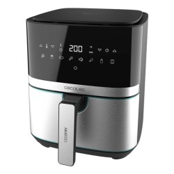 Cecotec 03317 freidora Sencillo 5,5 L Independiente 1700 W Freidora de aire caliente Negro, Acero inoxidable