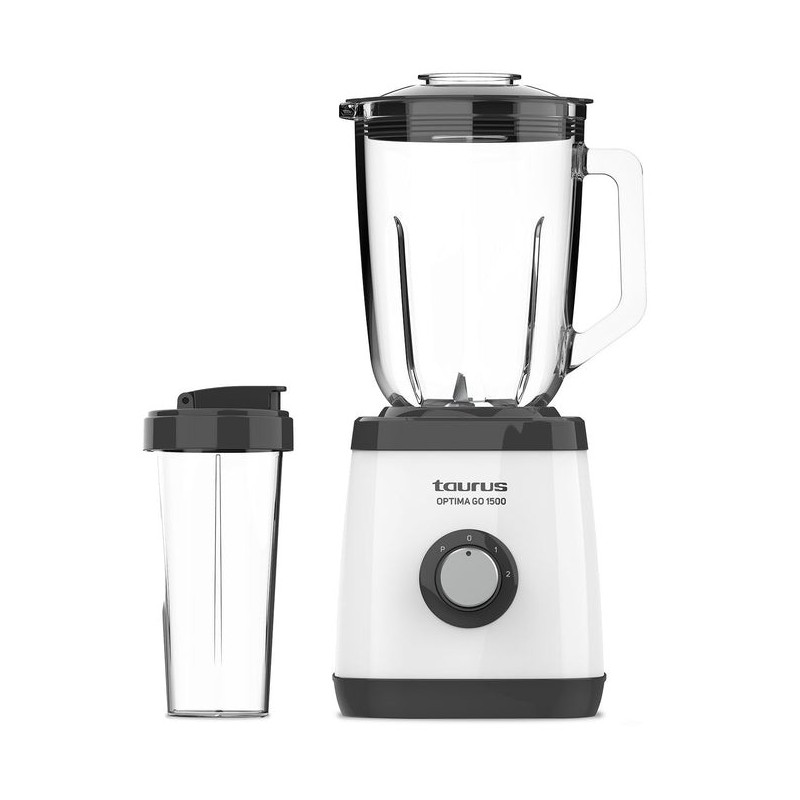 Taurus OPTIMA GO 1500 Batidora de vaso 1500 W Negro, Blanco