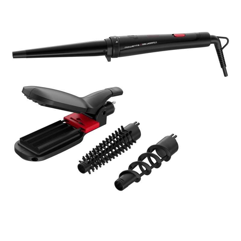Rowenta Infinite Looks CF422L Rizador de pelo Caliente Negro, Rosa 48 W